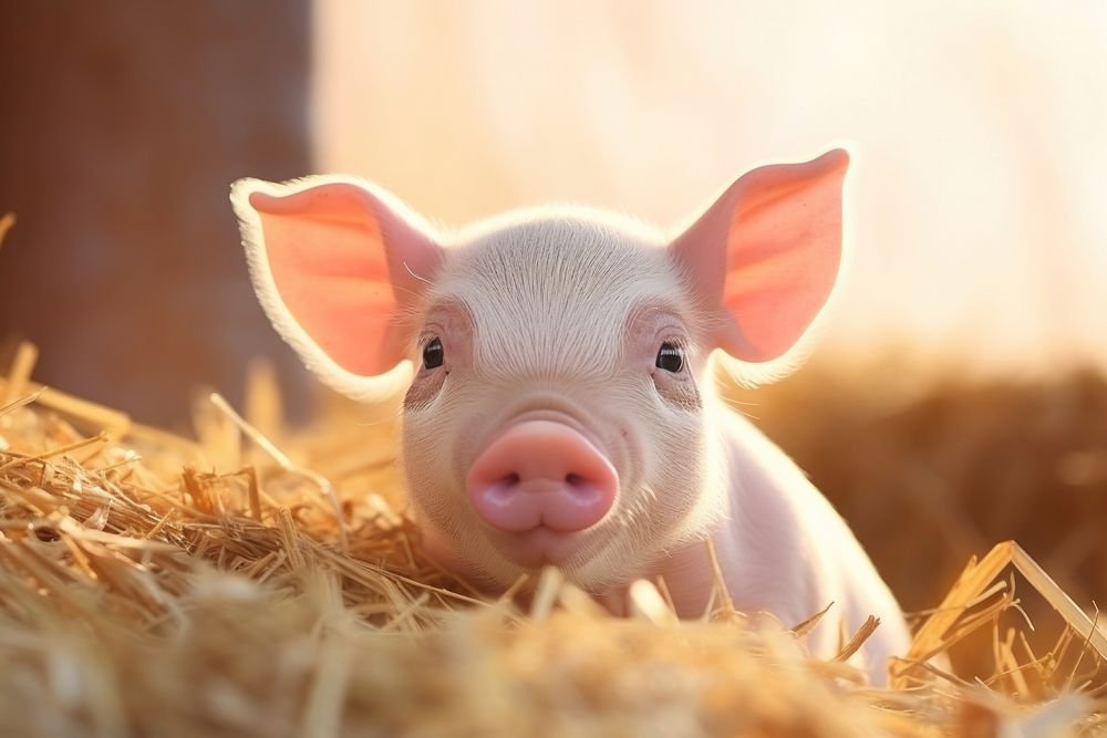 Pig piglet animal mammal. AI generated Image by rawpixel.