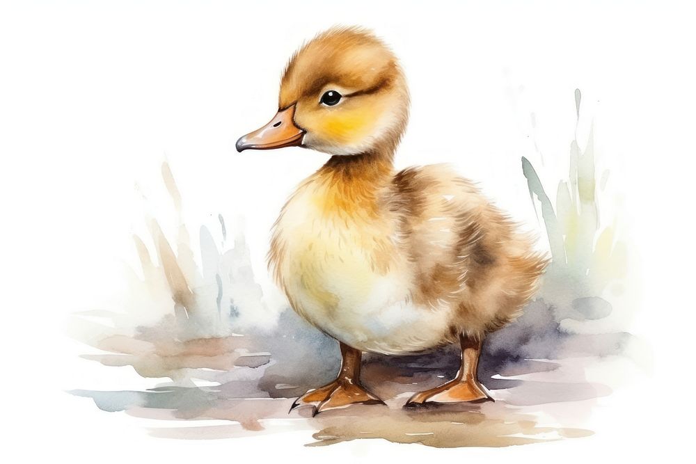 Duck duckling animal bird. AI generated Image by rawpixel.