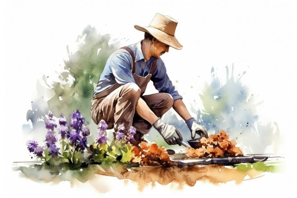 Gardening outdoors gardener flower. AI generated Image by rawpixel.