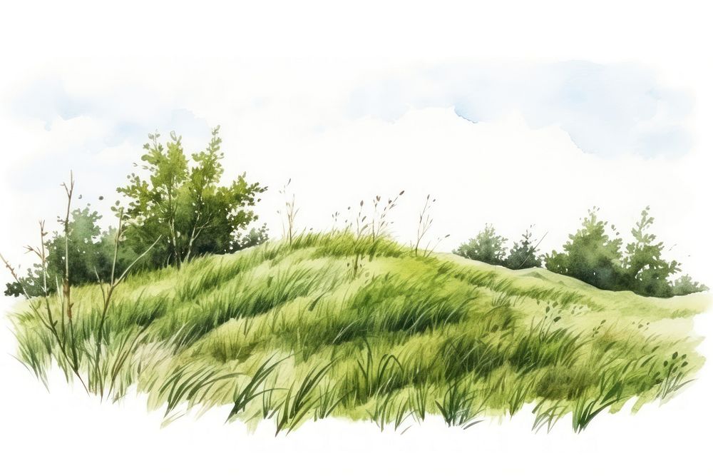Grassland landscape outdoors nature. AI generated Image by rawpixel.