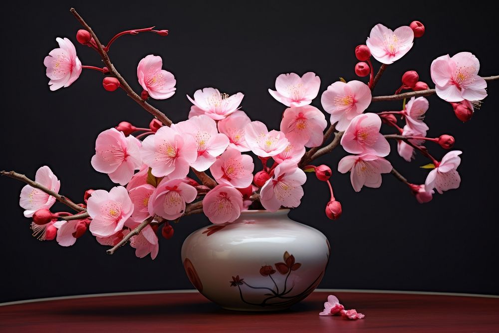 Blossom flower cherry plant. AI generated Image by rawpixel.