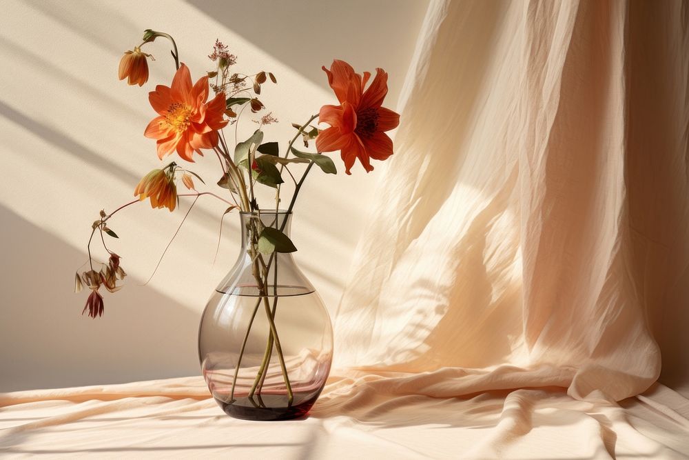 Flower vase plant glass. AI generated Image by rawpixel.