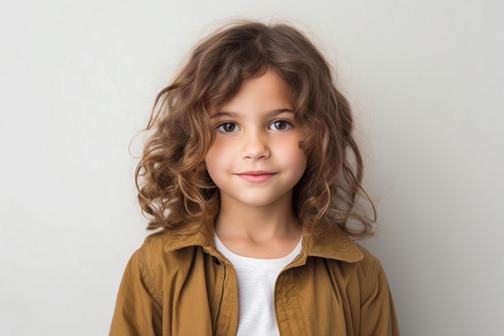 Portrait female child photo. AI generated Image by rawpixel.