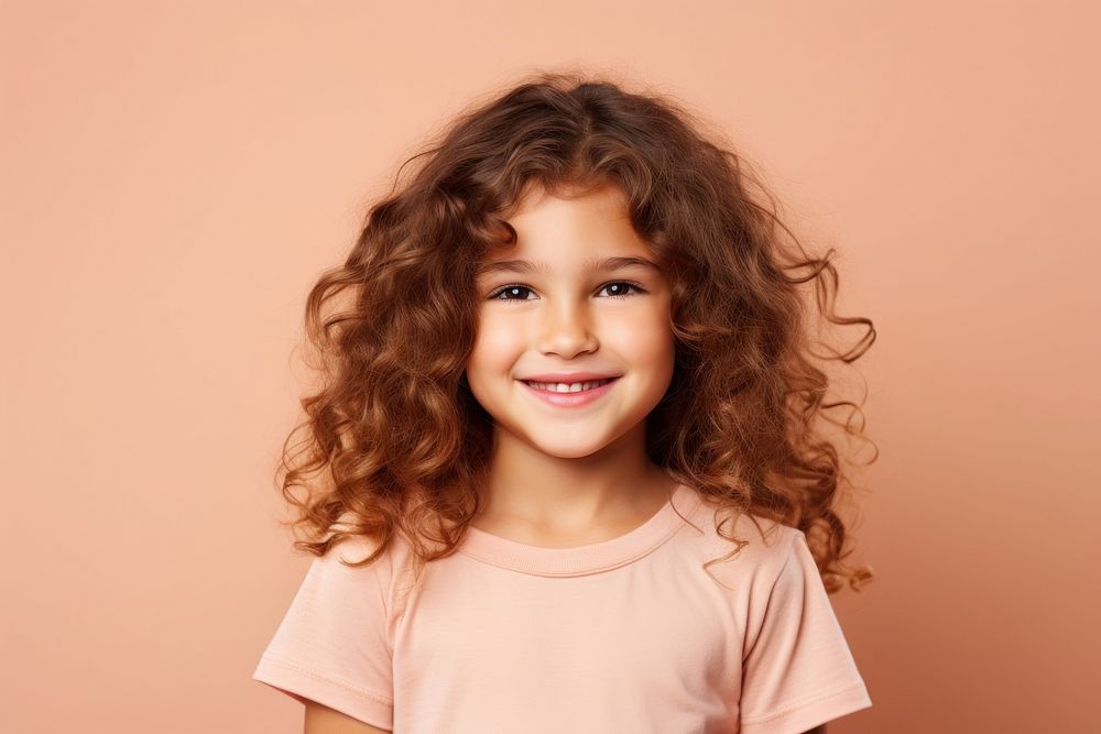 Portrait female child smile. 