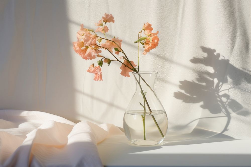 Flower vase glass table. | Premium Photo - rawpixel