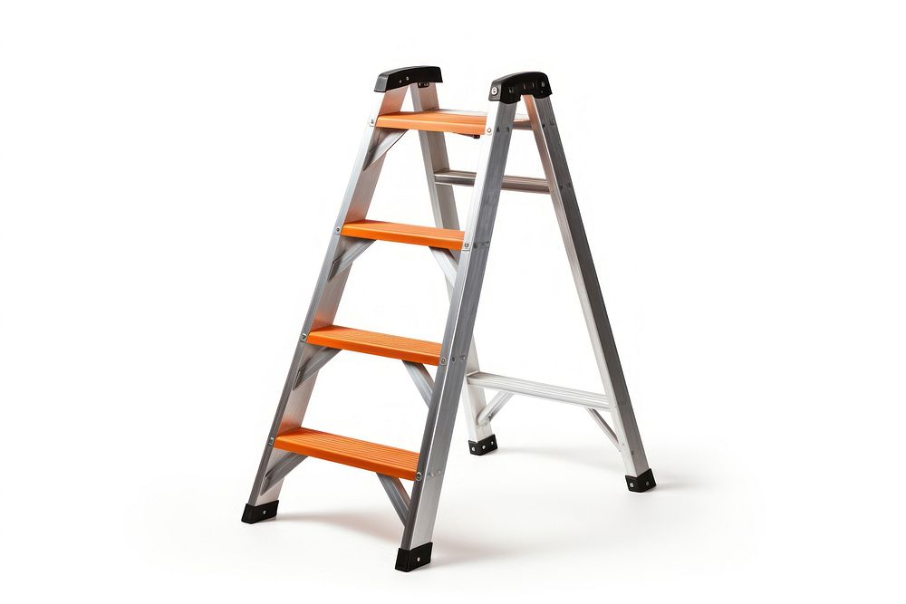 Ladder white background architecture equipment. AI generated Image by rawpixel.