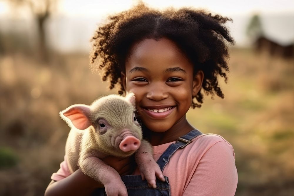 Cheerful holding animal mammal. 