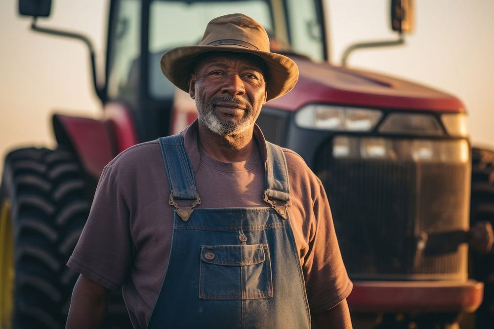 Standing portrait farmer adult. 