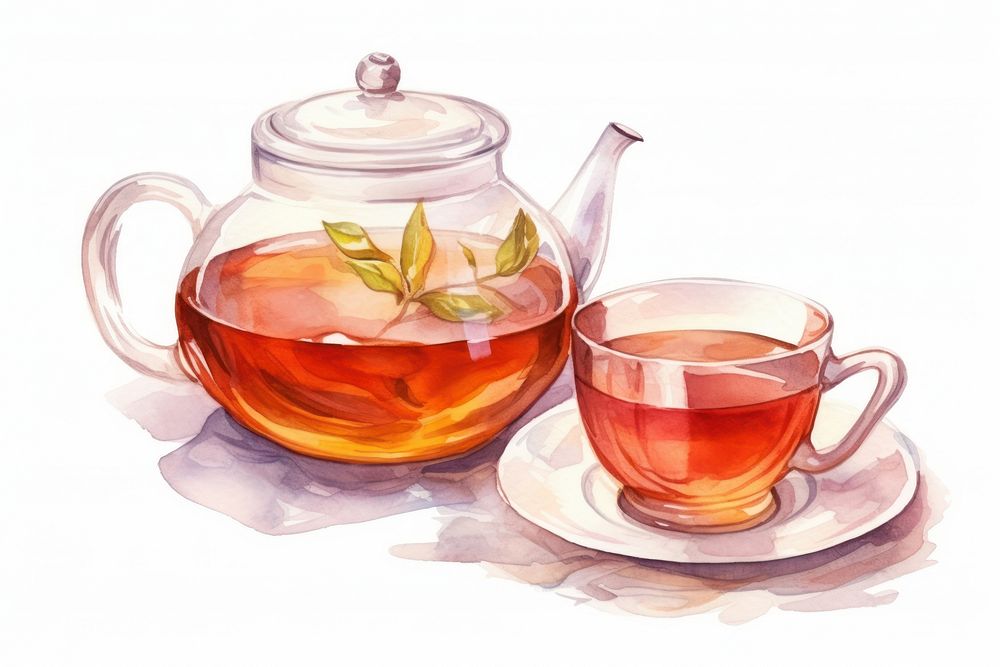 Cup tea teapot drink. AI generated Image by rawpixel.