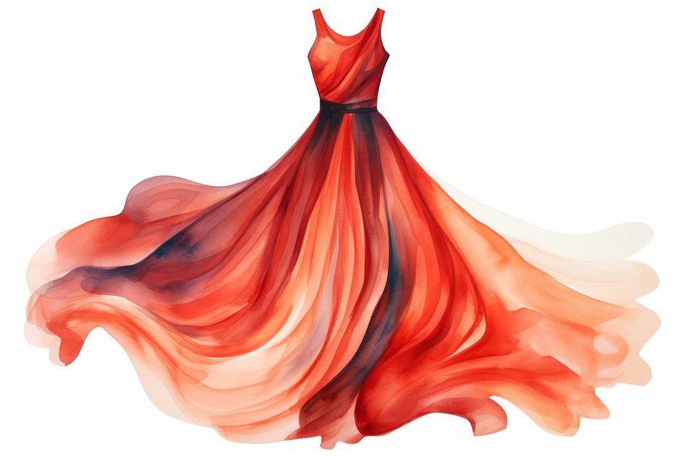 Fashion dress gown fashion illustration. AI generated Image by rawpixel.
