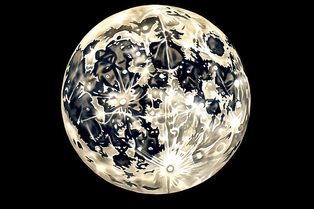 Moon sphere space astronomy. AI generated Image by rawpixel.