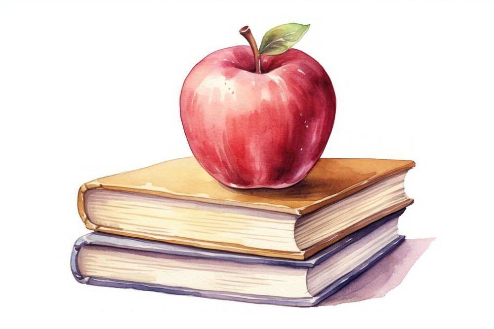 Apple book publication fruit. AI generated Image by rawpixel.