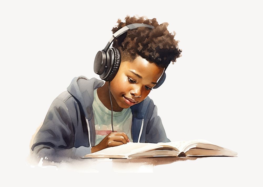 Publication headphones headset reading. AI generated Image by rawpixel.