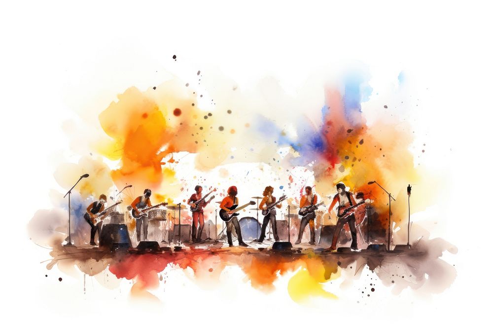 Concert musician stage togetherness. AI generated Image by rawpixel.