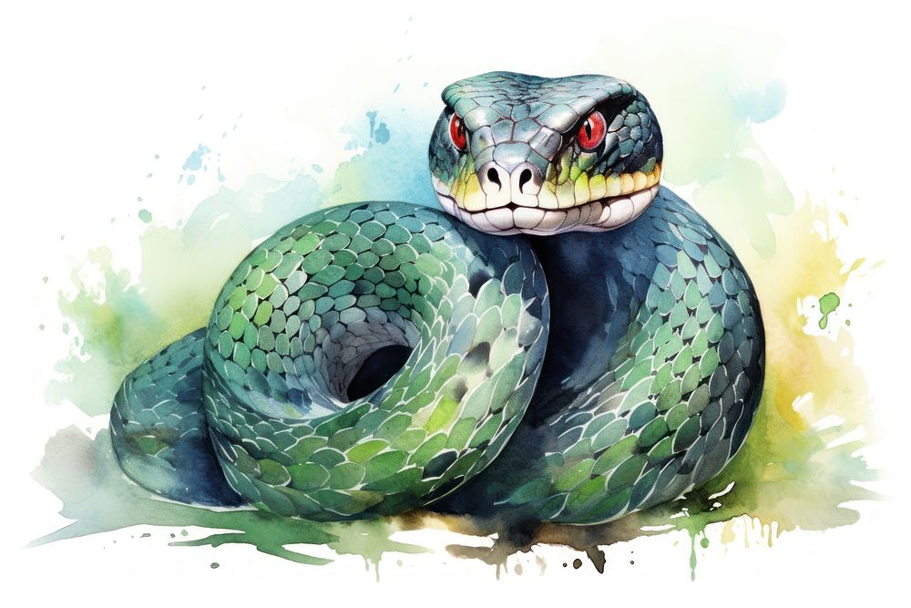 Snake reptile animal representation. AI generated Image by rawpixel.