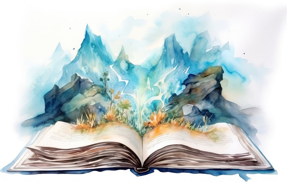 Book publication painting nature. AI generated Image by rawpixel.