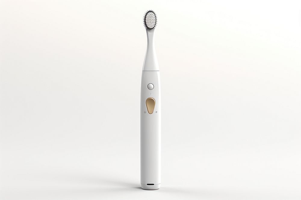Toothbrush white background lighting device. AI generated Image by rawpixel.
