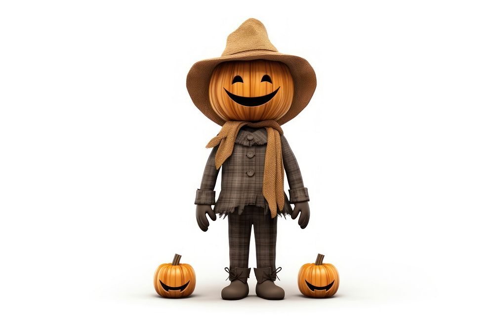 Scarecrow anthropomorphic jack-o'-lantern representation. AI generated Image by rawpixel.