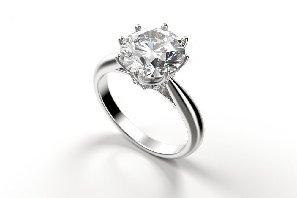 Diamond ring platinum gemstone. AI generated Image by rawpixel.