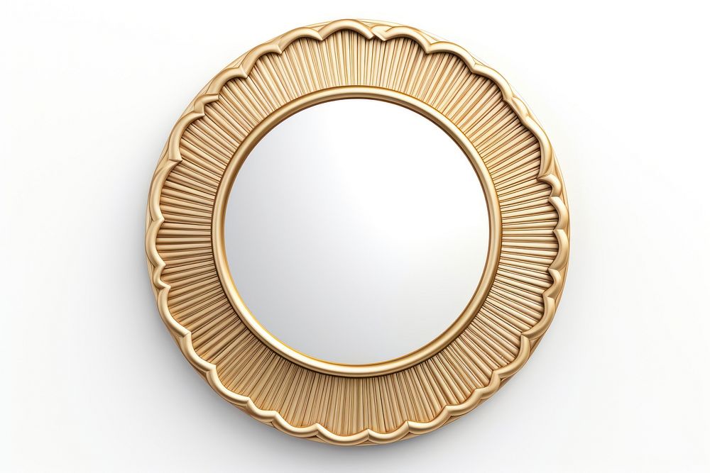 Gold mirror white background photography. AI generated Image by rawpixel.