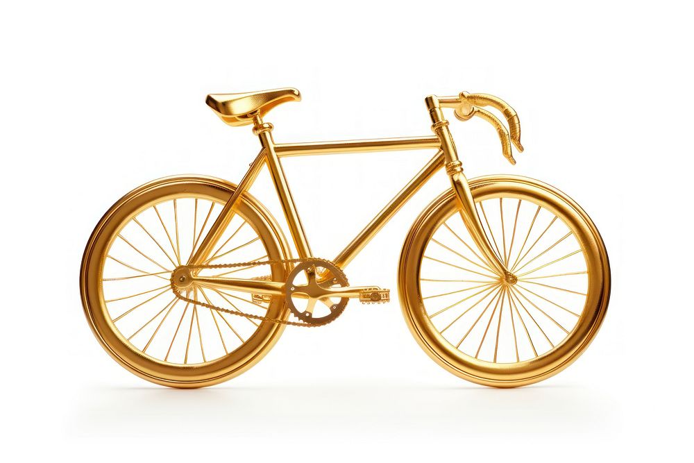 Bicycle vehicle wheel gold. AI generated Image by rawpixel.
