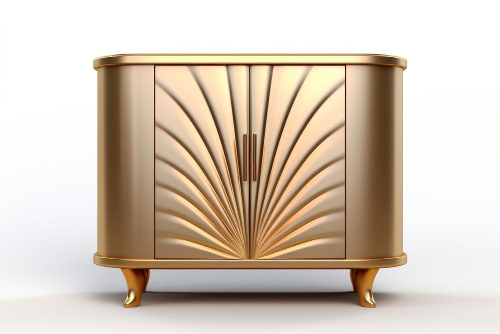 Sideboard furniture cabinet gold. AI generated Image by rawpixel.