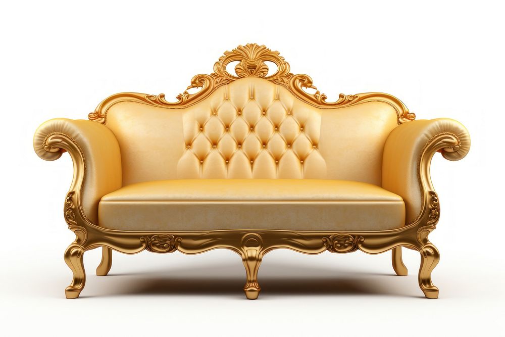 Furniture armchair gold sofa. 