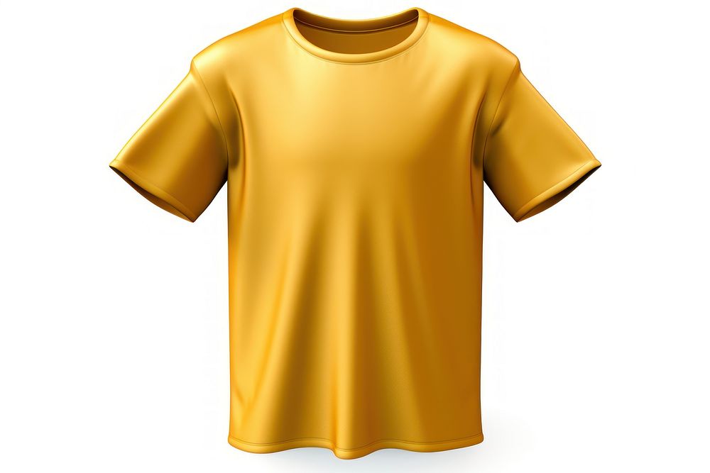 T-shirt gold white background sportswear. AI generated Image by rawpixel.