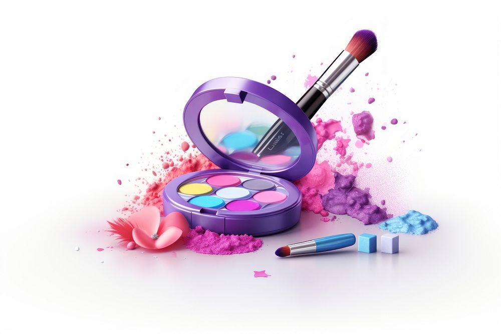 Cosmetics lipstick brush white background. AI generated Image by rawpixel.