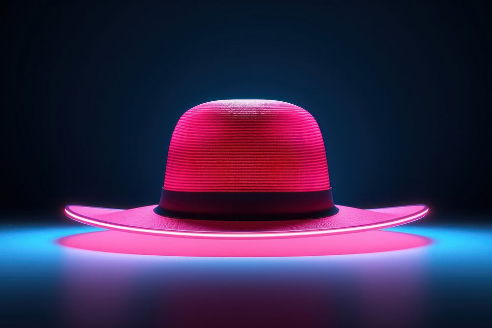 Light lighting neon hat. AI generated Image by rawpixel.