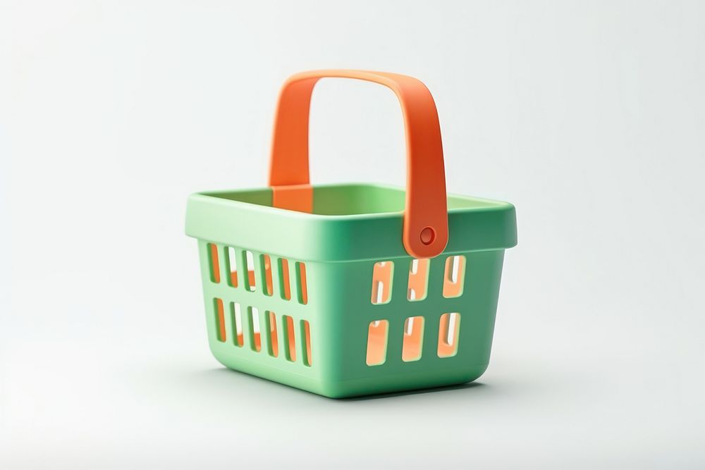 Basket white background shopping basket container. AI generated Image by rawpixel.