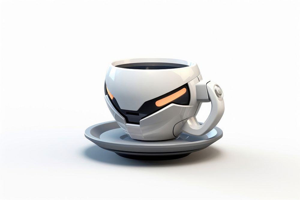 Coffee cup cartoon saucer. AI generated Image by rawpixel.