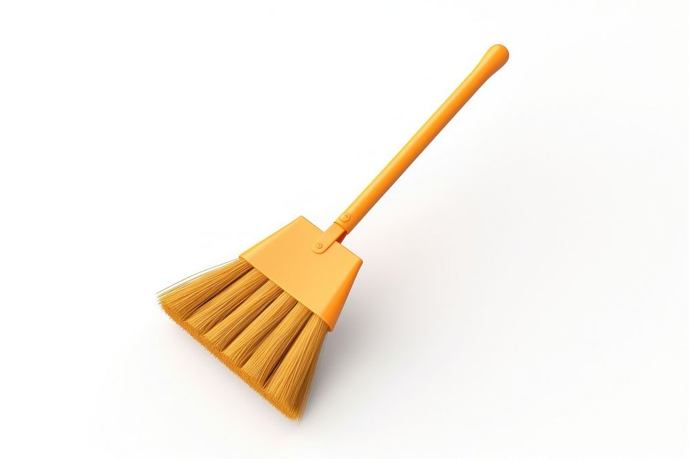 Broom brush tool white background. AI generated Image by rawpixel.