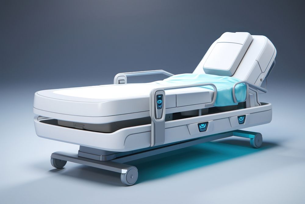 Bed furniture hospital architecture. AI generated Image by rawpixel.