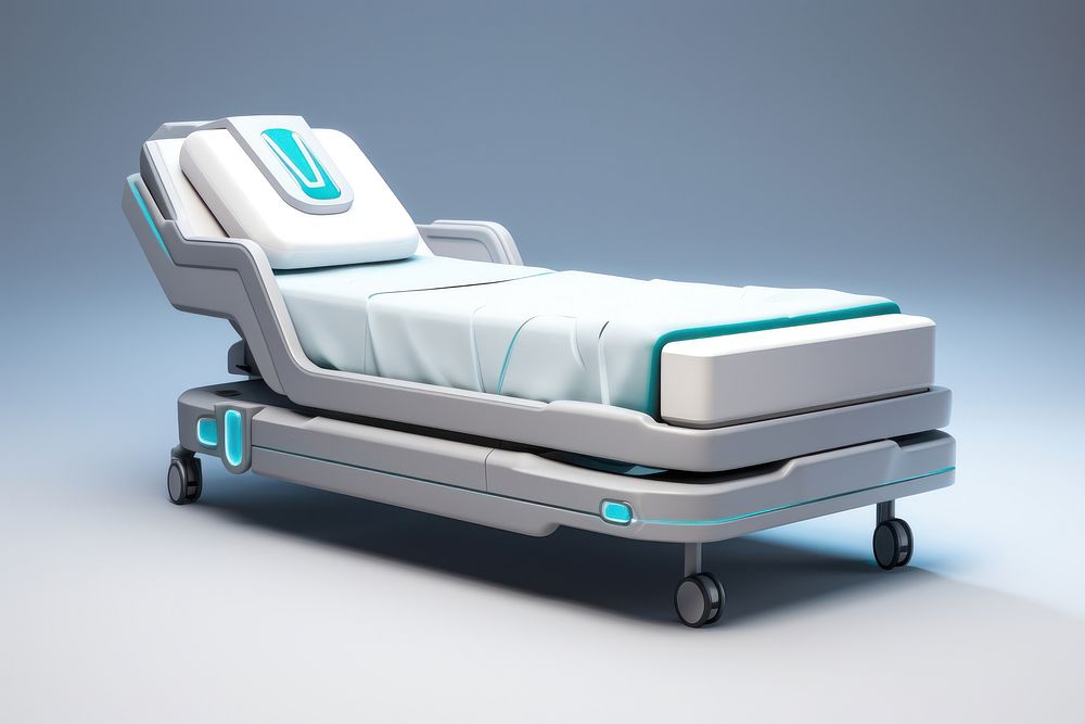 Bed furniture hospital architecture. AI generated Image by rawpixel.