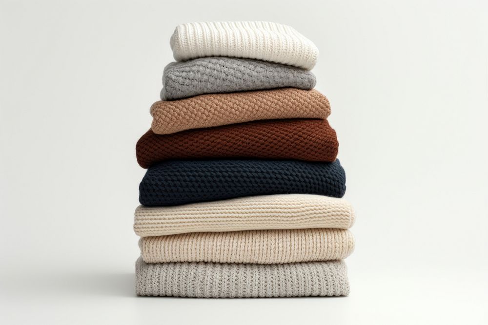 Sweater white background outerwear variation. AI generated Image by rawpixel.