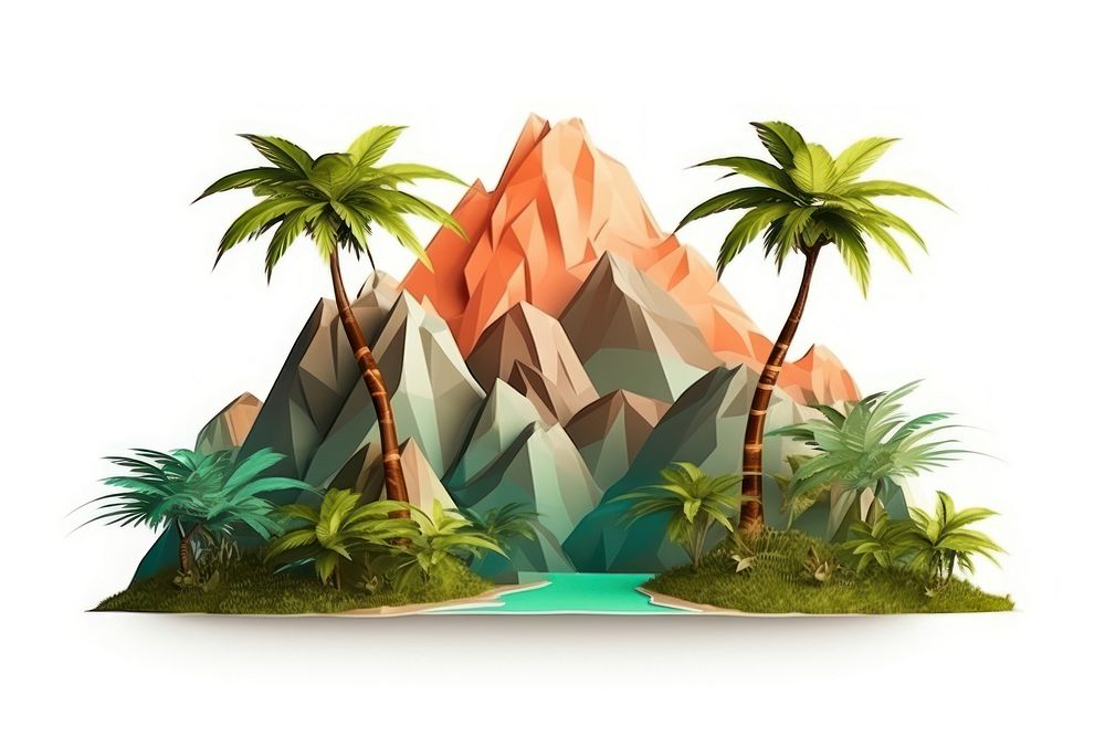 Mountain outdoors tropical nature. AI generated Image by rawpixel.