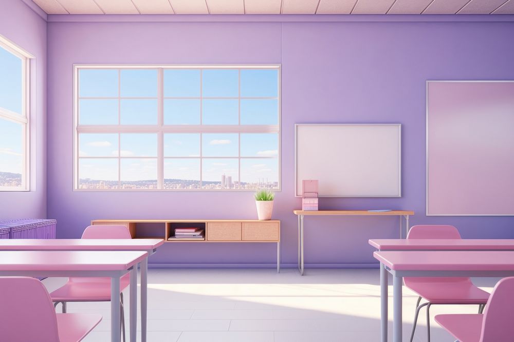 Room architecture furniture classroom. AI generated Image by rawpixel.