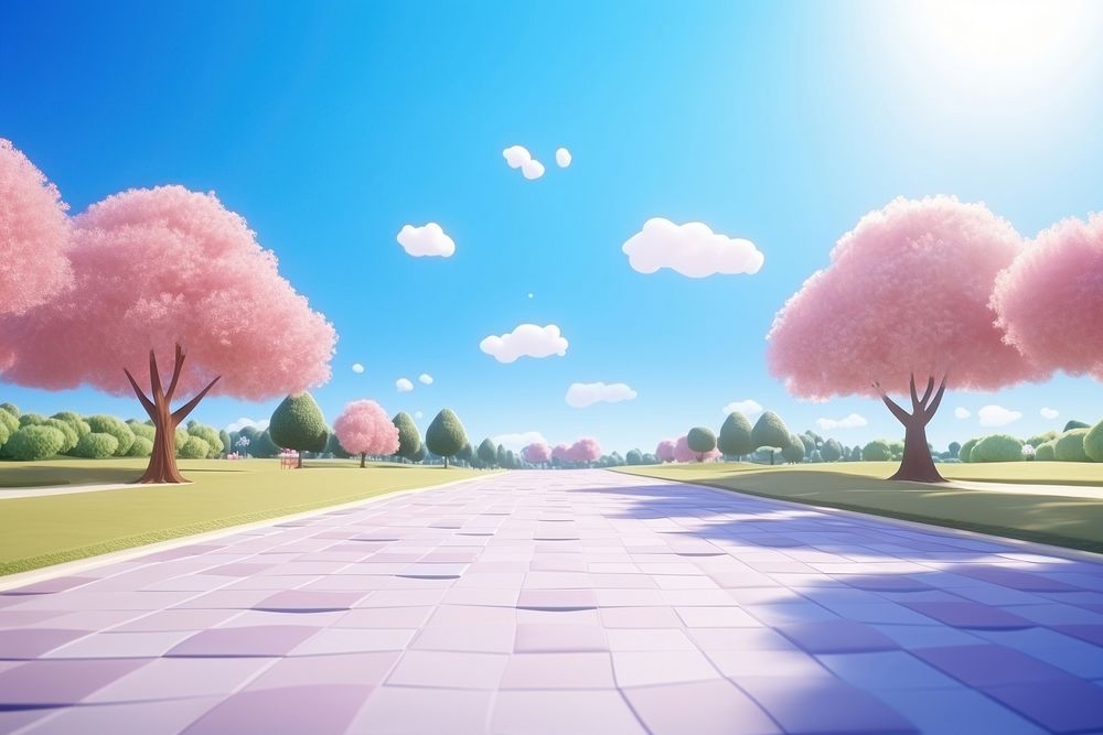 Landscape outdoors blossom nature. AI generated Image by rawpixel.