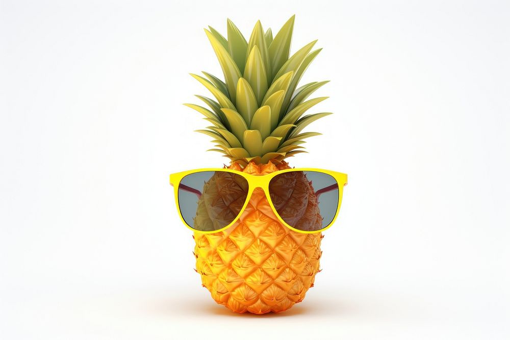 Pineapple sunglasses plant fruit. AI generated Image by rawpixel.