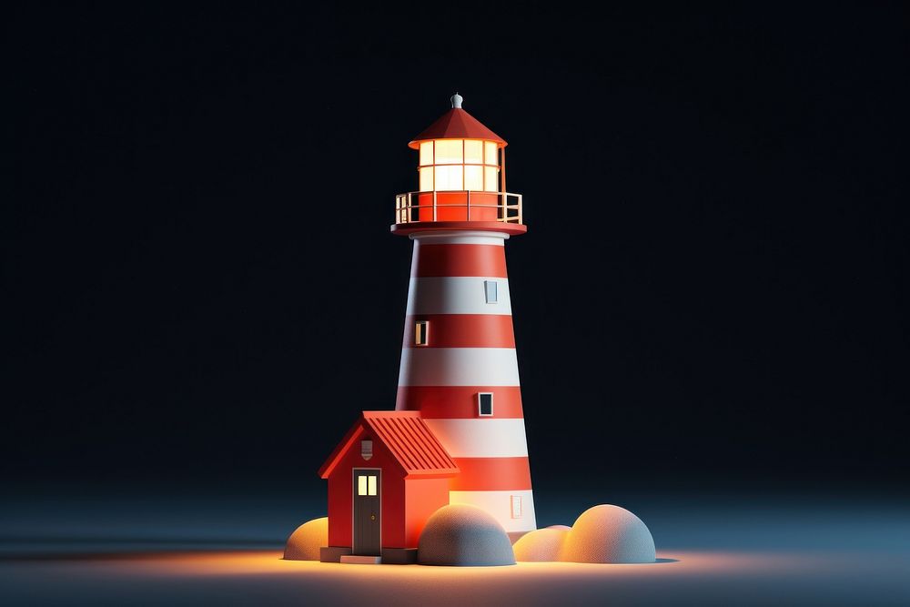 Lighthouse architecture building tower. AI generated Image by rawpixel.