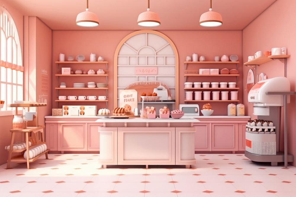 Kitchen room architecture dollhouse. AI generated Image by rawpixel.