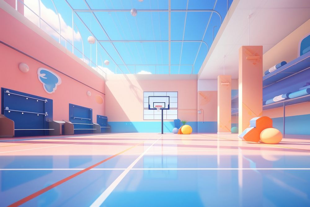 Sports basketball architecture electronics. AI generated Image by rawpixel.