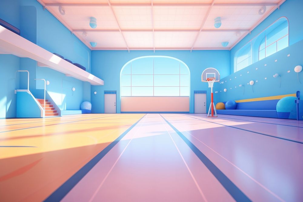 Sports basketball architecture exercising. AI generated Image by rawpixel.