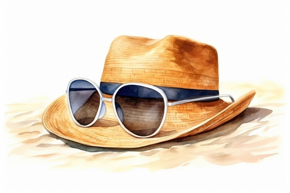 Sunglasses sand hat accessories. AI generated Image by rawpixel.