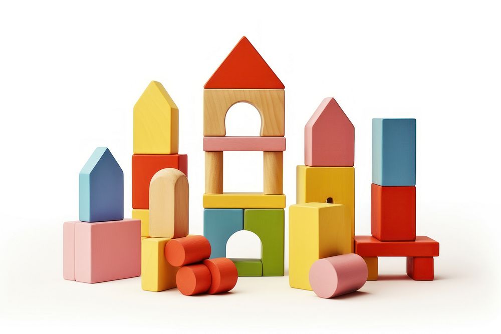 Toy white background construction architecture. AI generated Image by rawpixel.