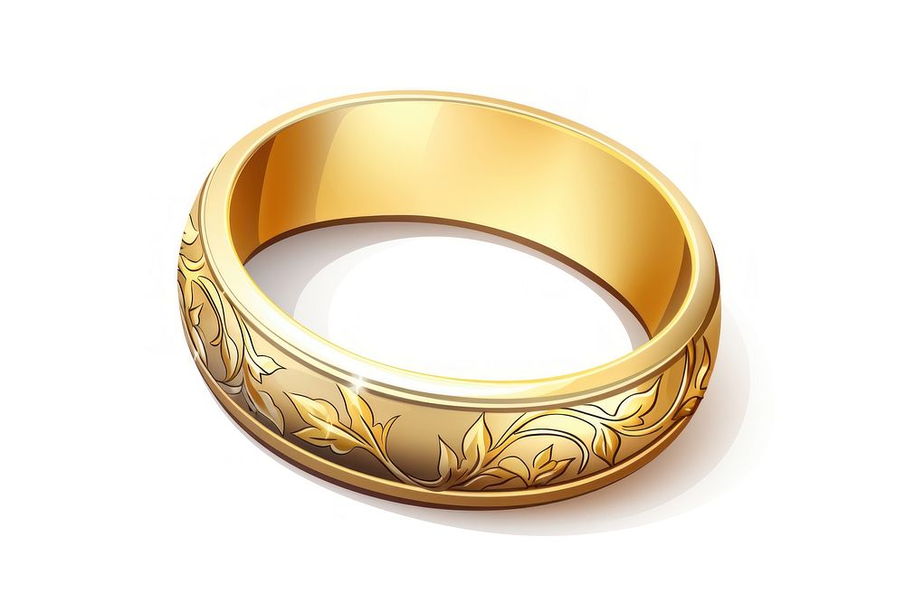 Ring jewelry gold white background. AI generated Image by rawpixel.