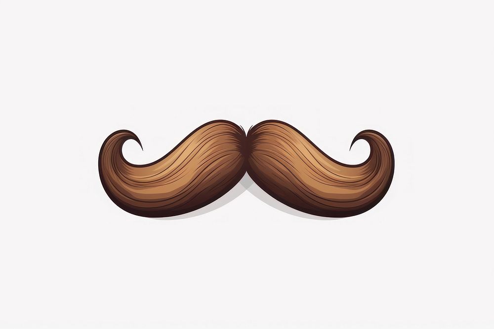 Mustache wood white background moustache. AI generated Image by rawpixel.