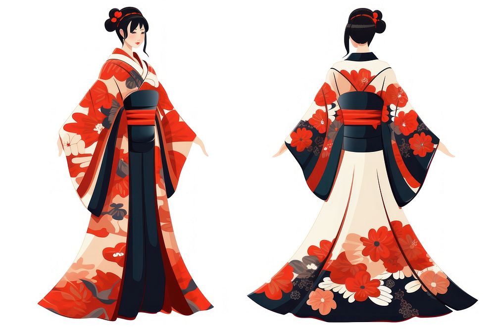 Costume fashion kimono dress. AI generated Image by rawpixel.