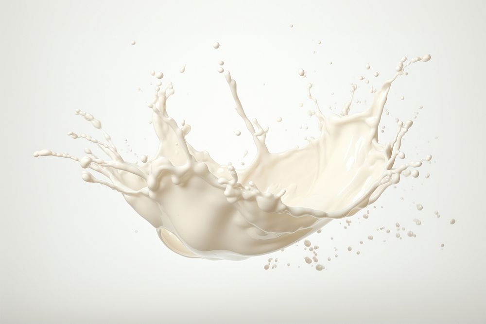 Milk white refreshment splattered. AI generated Image by rawpixel.